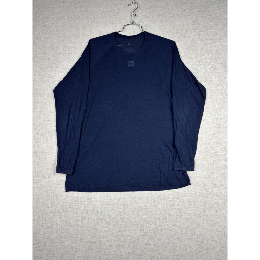 Tyndale FR CAT1 Mens Navy Blue Flame Resistant Long Sleeve Shirt XL Lot of 2